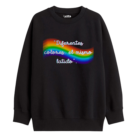 Polerón Diferentes colores, el mismo latido - dia del amor - lgbtq+ Línea Premium #2