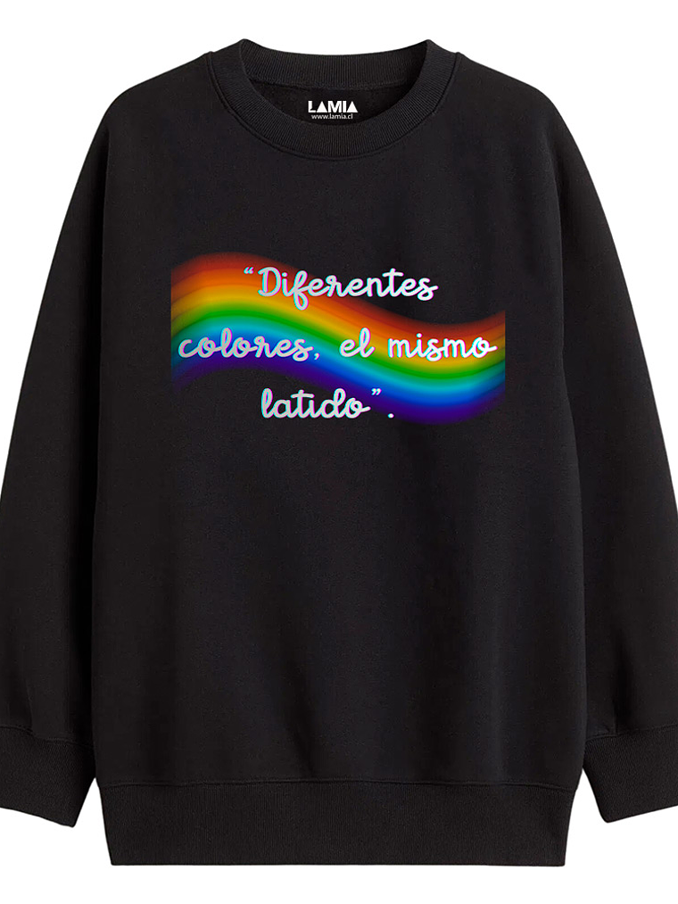 Polerón Diferentes colores, el mismo latido - dia del amor - lgbtq+ Línea Premium #2 1