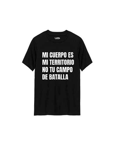 Polera Mi cuerpo es mi territorio no tu campo de batalla Línea Premium #1