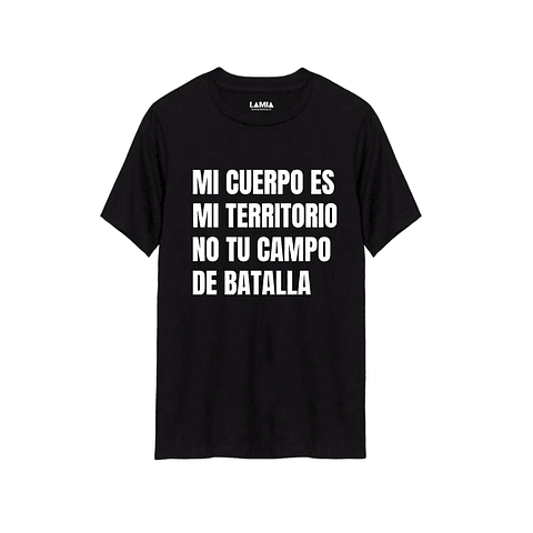 Polera Mi cuerpo es mi territorio no tu campo de batalla Línea Premium #1