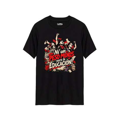 Polera Ni un peso menos para la educación Línea Premium #1