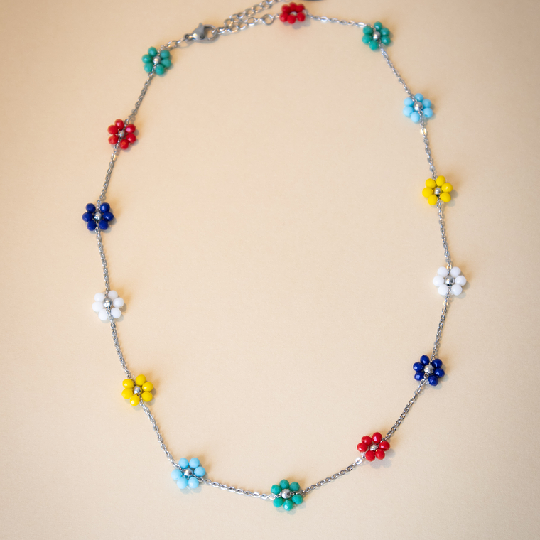 Collar Bloom Copihue Plateado 2