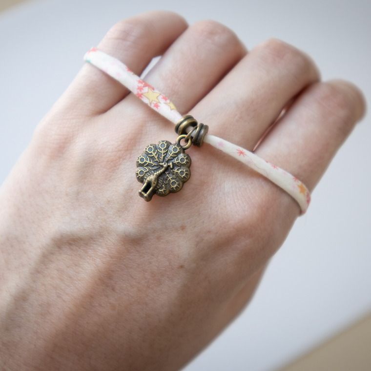 Pulsera Seda Pavo Real 2