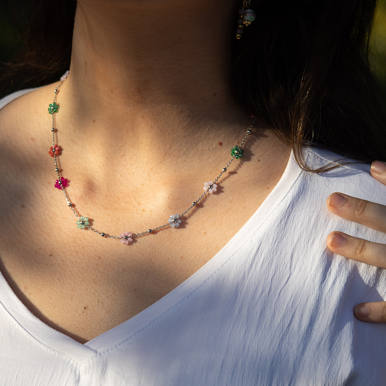 Collar | Bloom Multicolor Silver 6