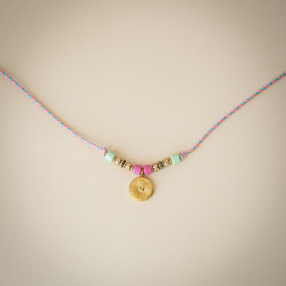Collar | Trenzado Rosado Gold Sun 2