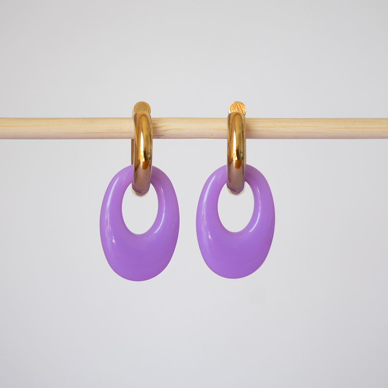 Charms Óvalos Lila 3