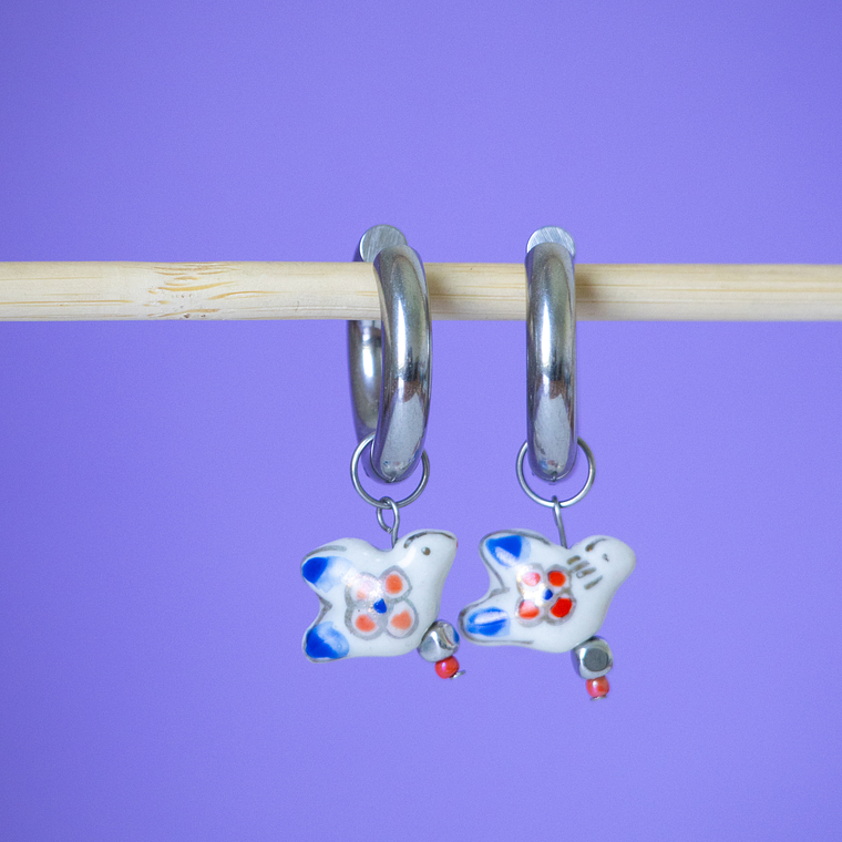 Charms Paloma Cerámica Tricolor Silver 1