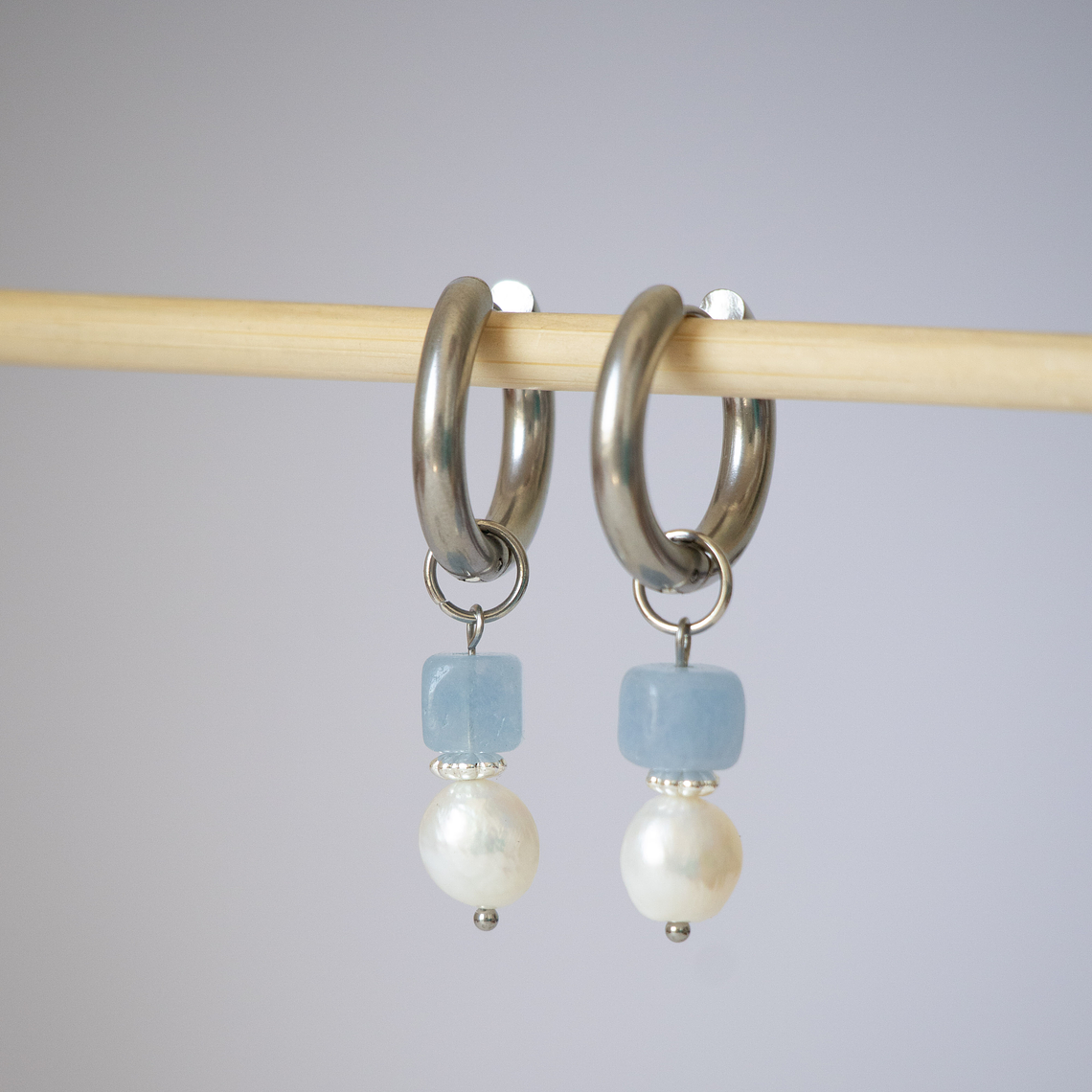 Charms Perlas Piedra Celeste Silver 3