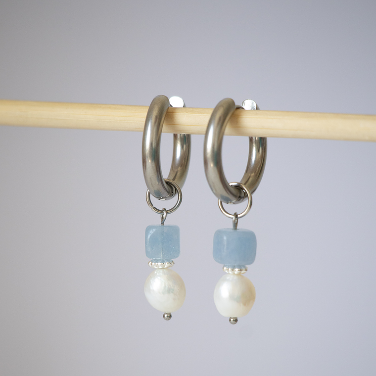 Charms Perlas Piedra Celeste Silver 3