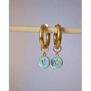 Charms Corazones Celeste