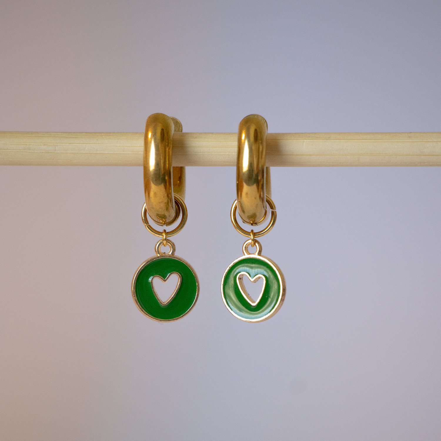 Charms Corazones Verde 1