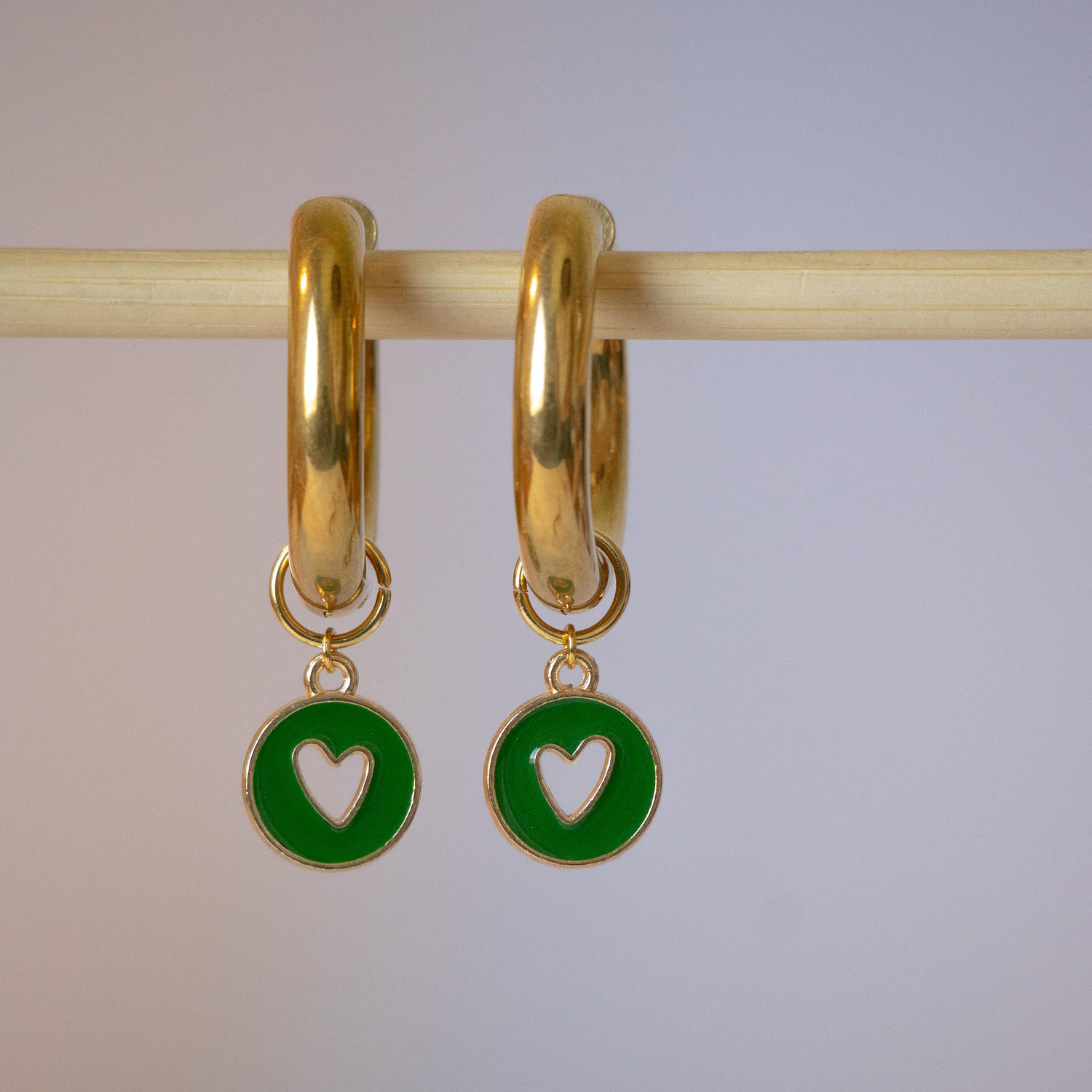 Charms Corazones Verde 2