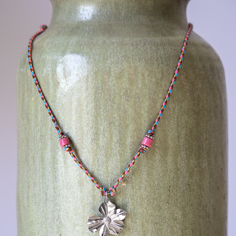 Collar | Trenzado Pétalos Silver 1