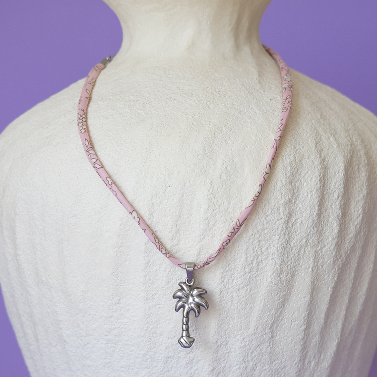 Collar | Seda Rosado Palmera 2
