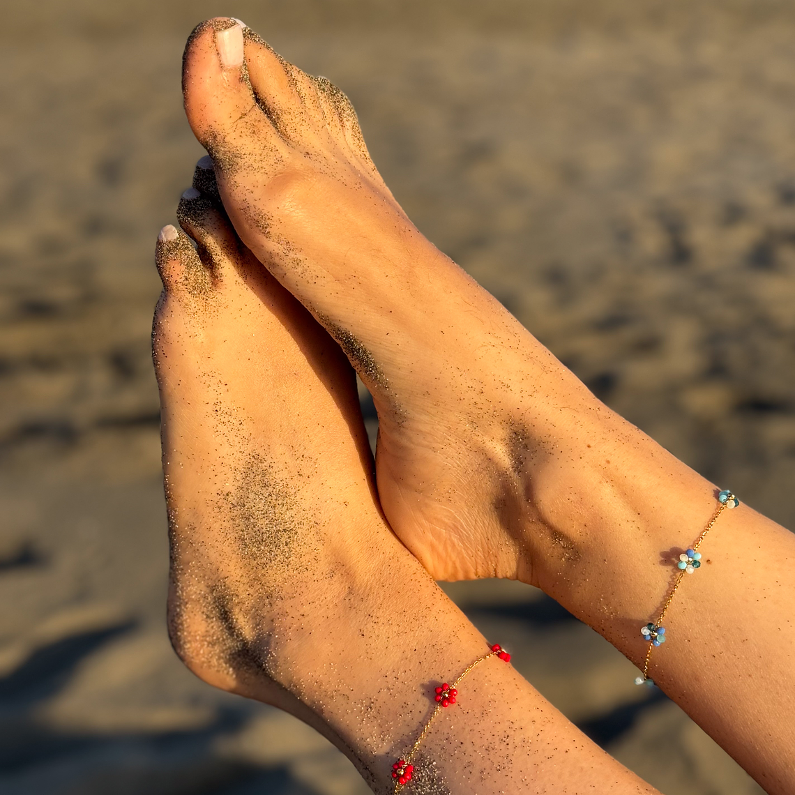 Tobillera | Bloom Azules Gold 3