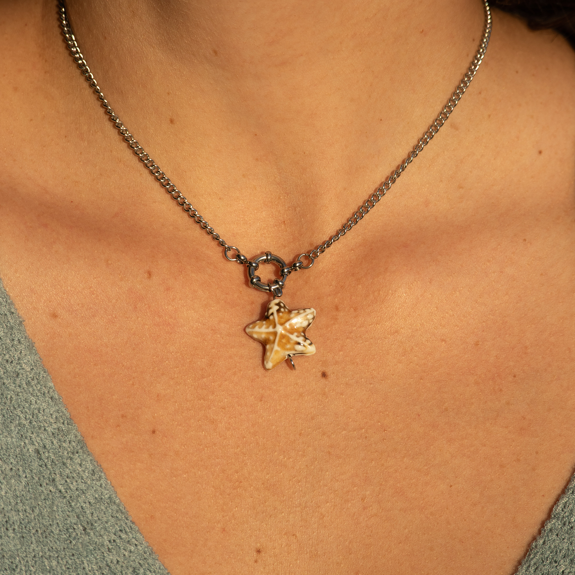 Collar | Cadena acero con Estrella de Mar 1