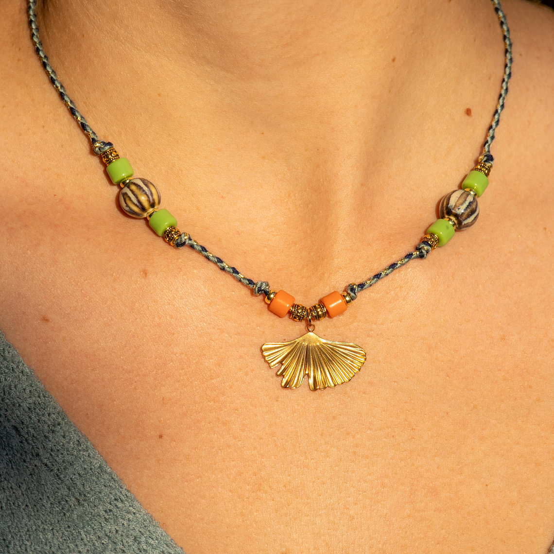 Collar | Trenzado Ginkgo Verde 1