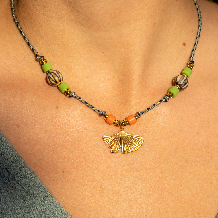 Collar | Trenzado Ginkgo Verde 1