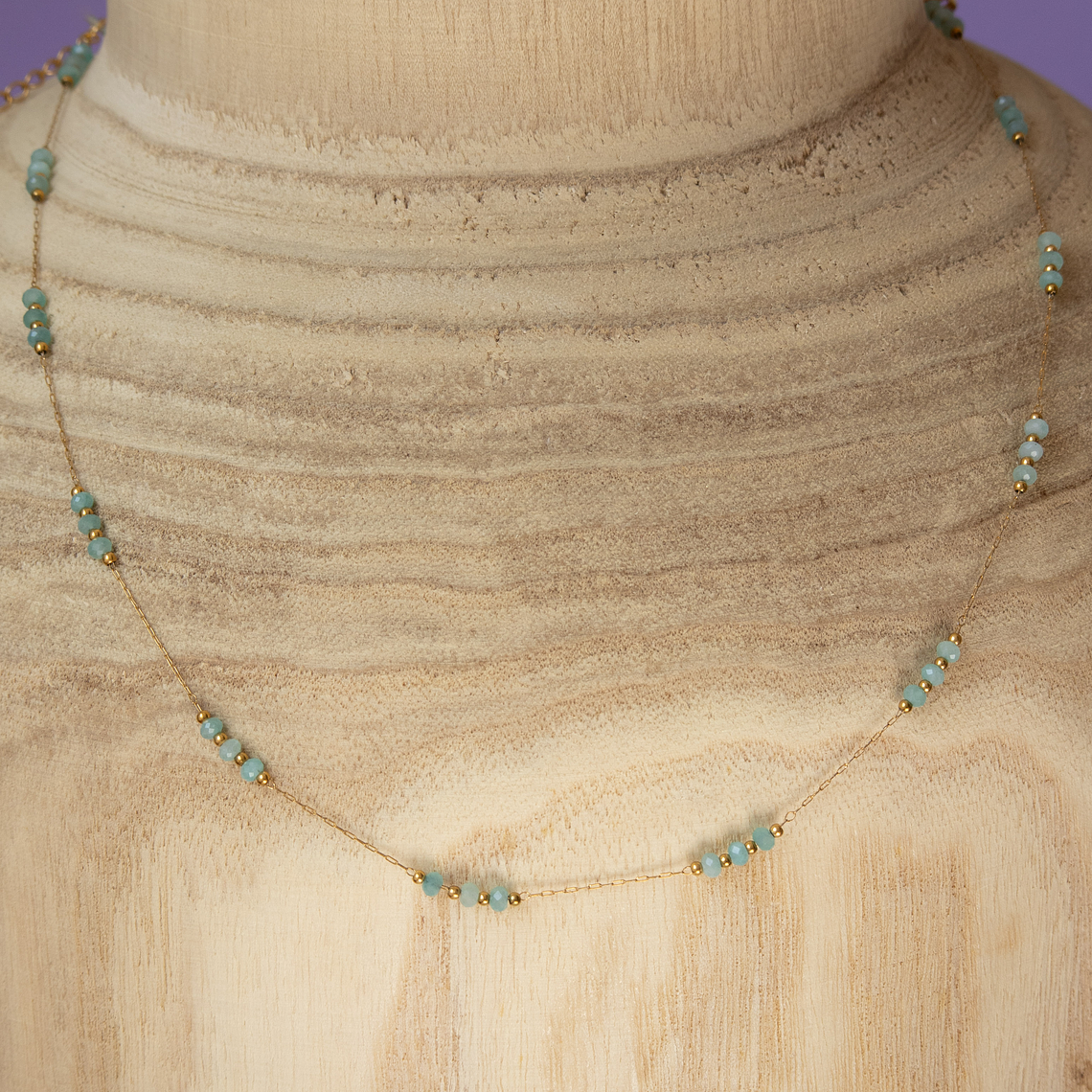 Collar | Amapola Verde Agua Gold 1