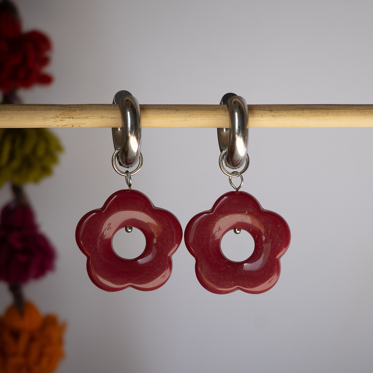 Charms Flores Colgantes Ciruela Base Silver 2