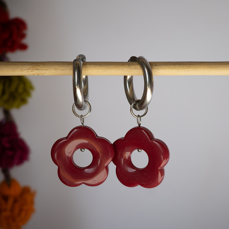 Charms Flores Colgantes Ciruela Base Silver 3