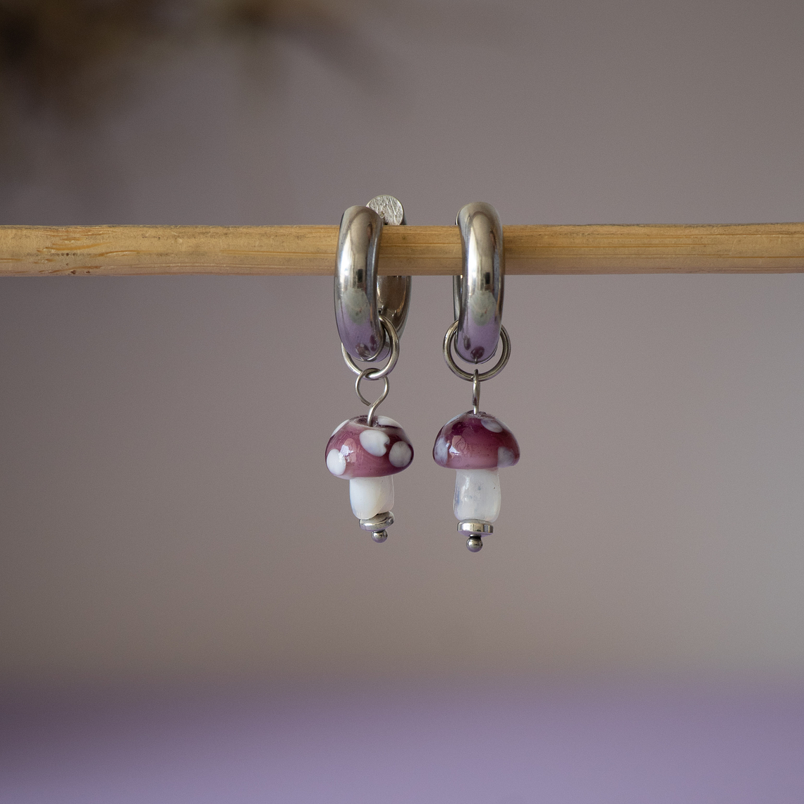 Charm Honguito Lila Silver 1