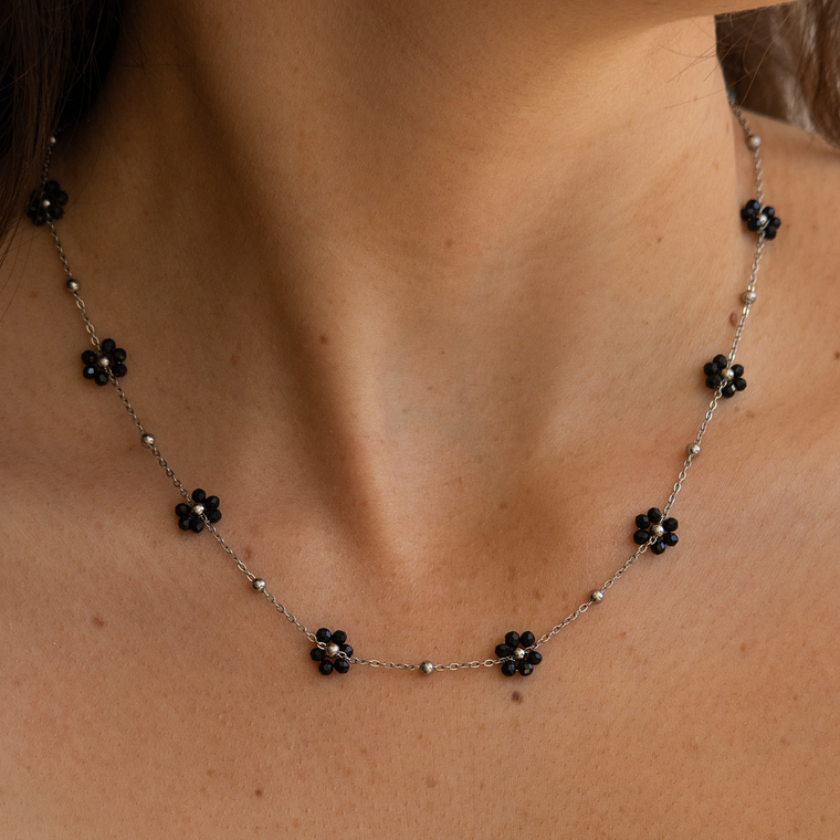 Collar | Bloom Negro Silver 1