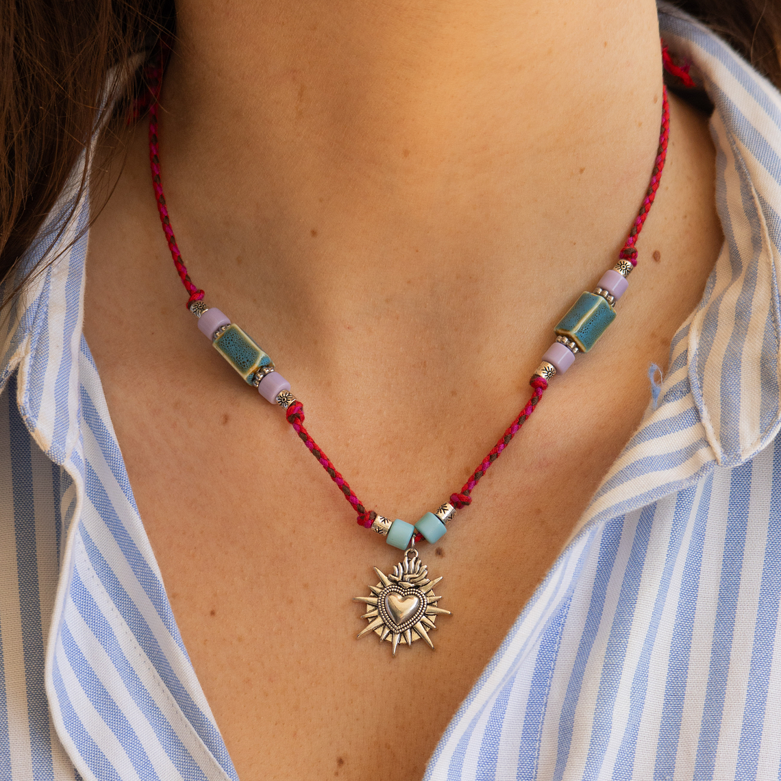 Collar | Trenzado Corazon de Verano 1