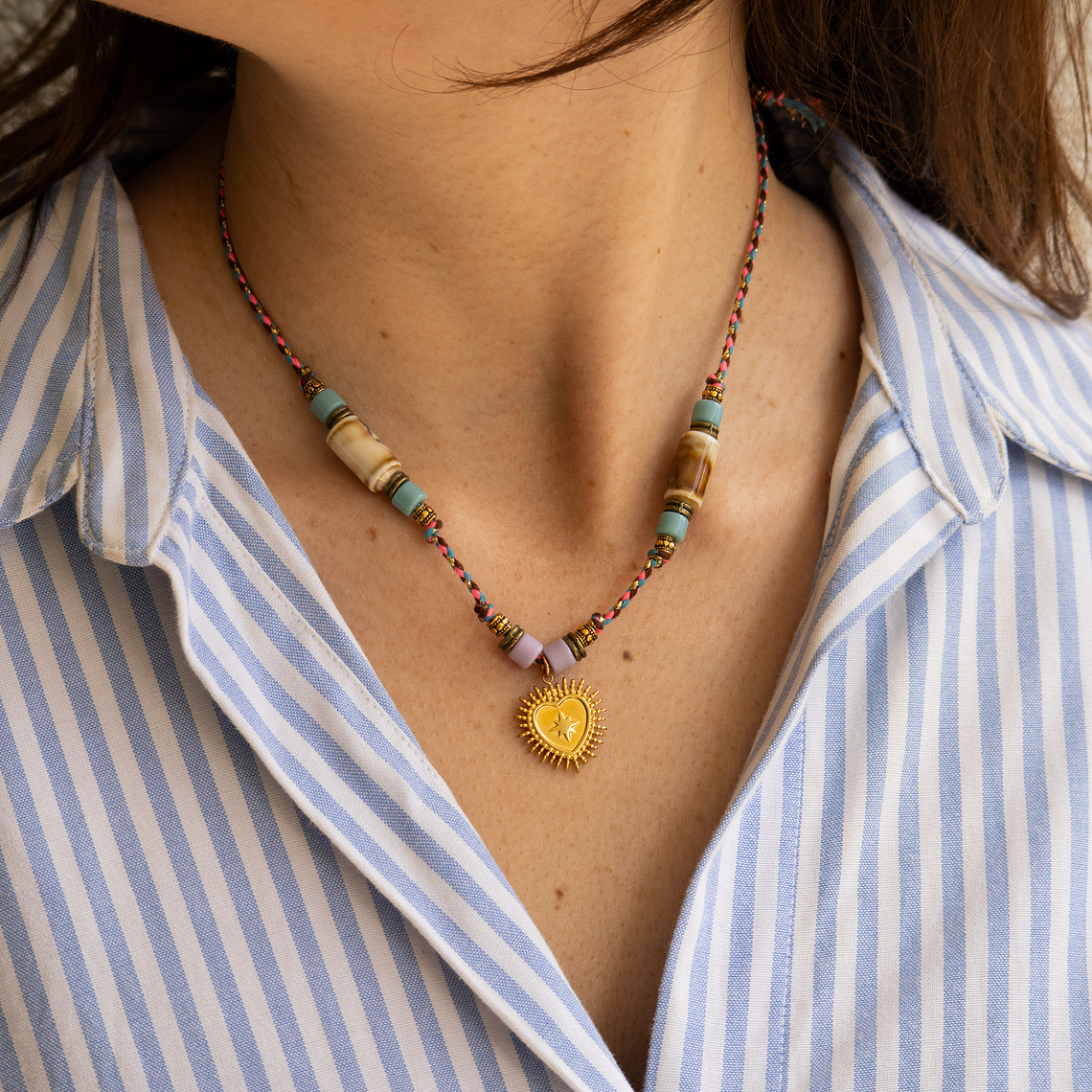 Collar | Gold Soft Heart  1