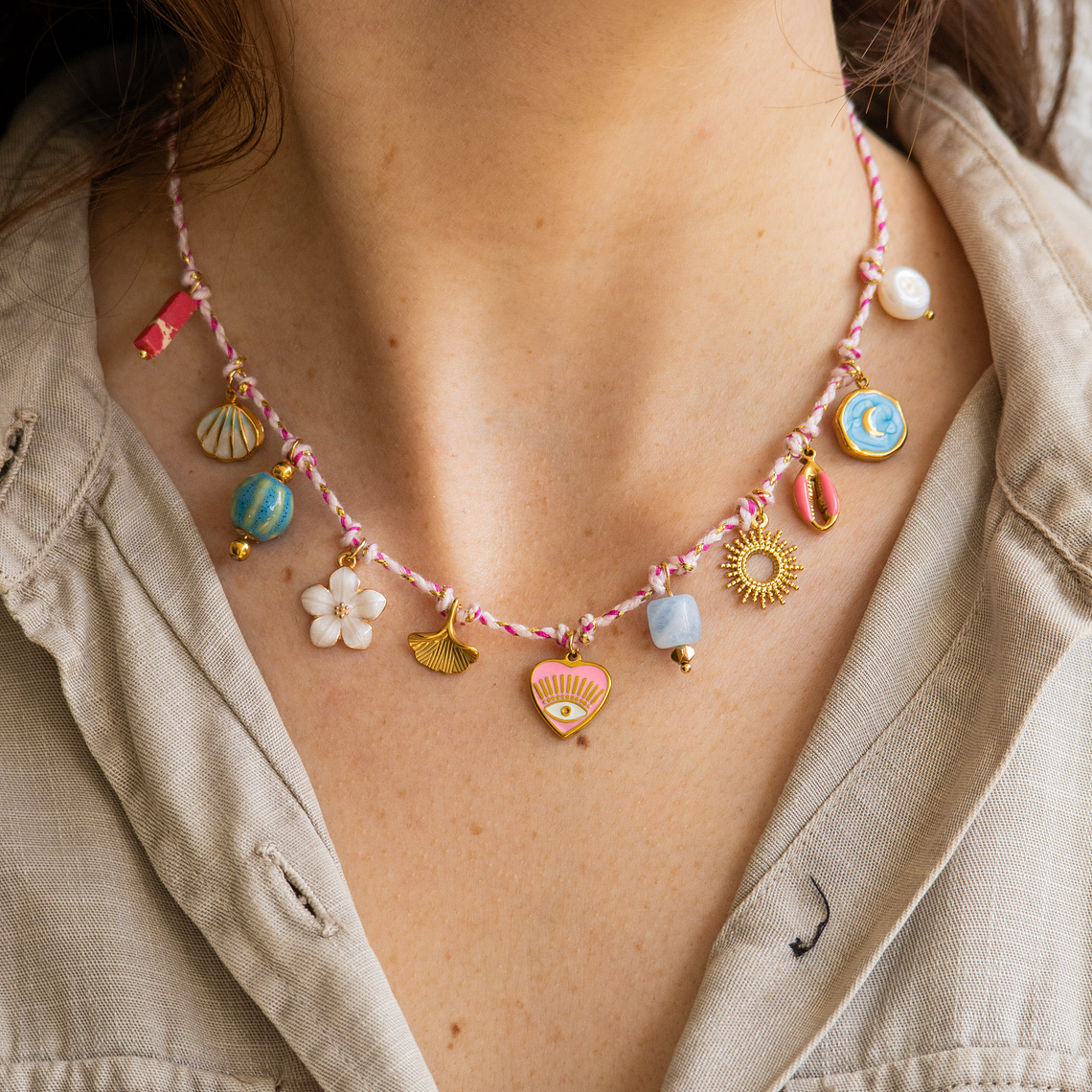 Collar | Trenzado Protector Pink  1