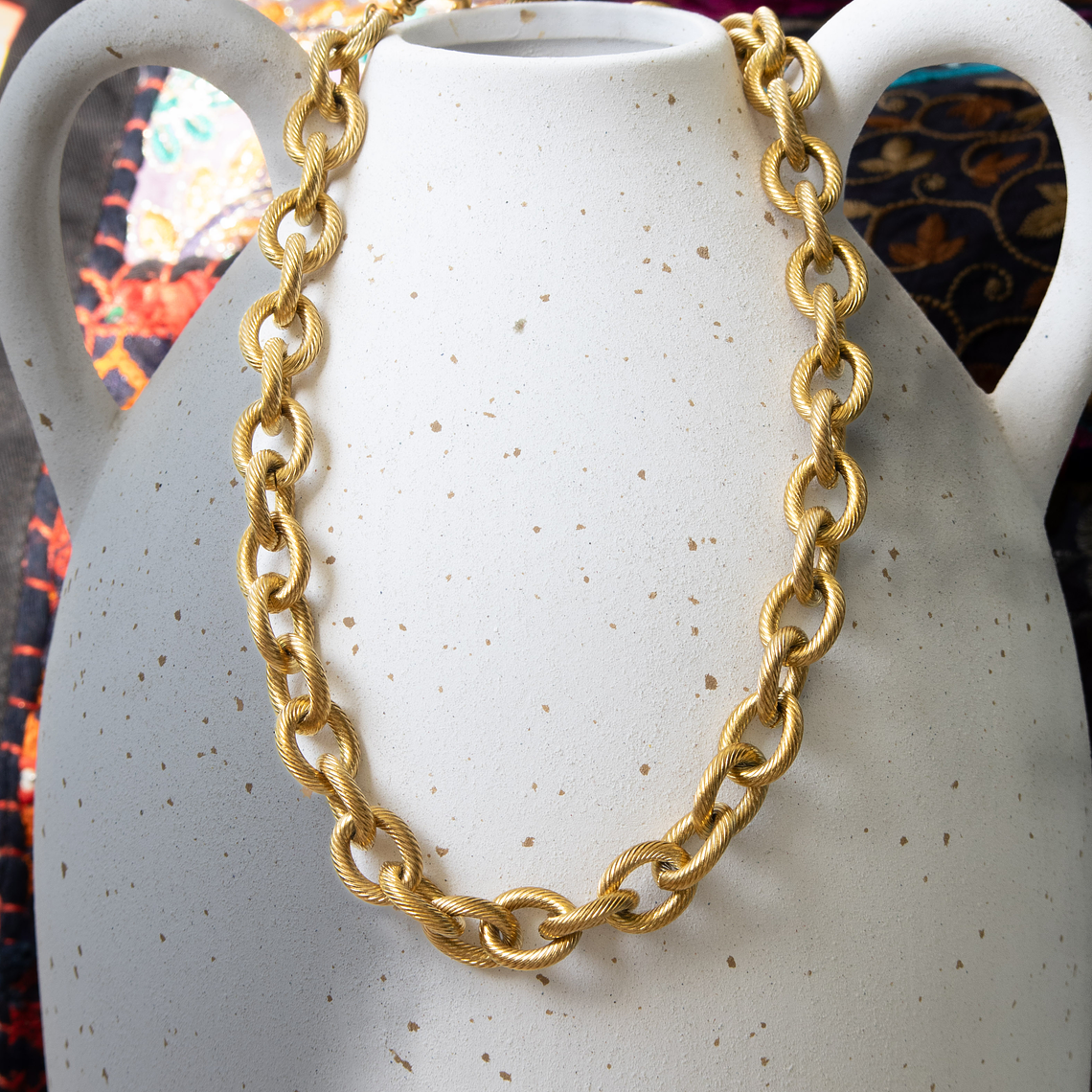 Collar | Cadena acero gruesa Gold 2