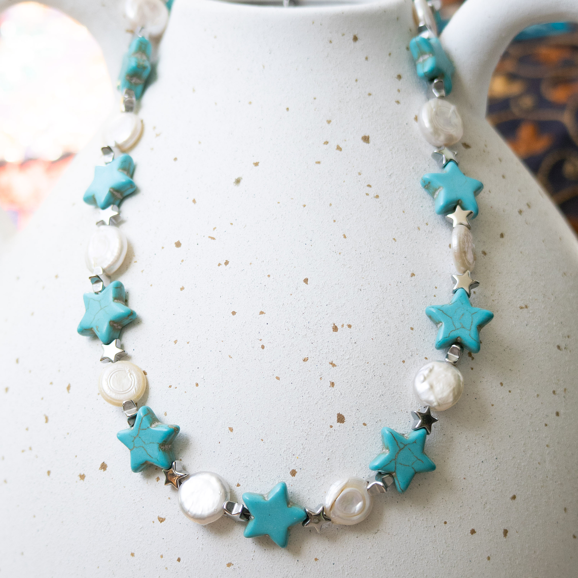 Collar | Mix estrellado y Perlas de rio 1
