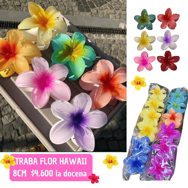TRABA FLOR HAWAII 8CM (DOCENA)  1