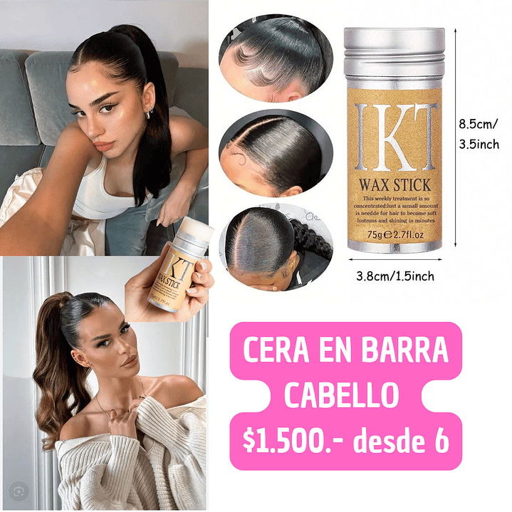 cera en barra cabello (6 unid) 1