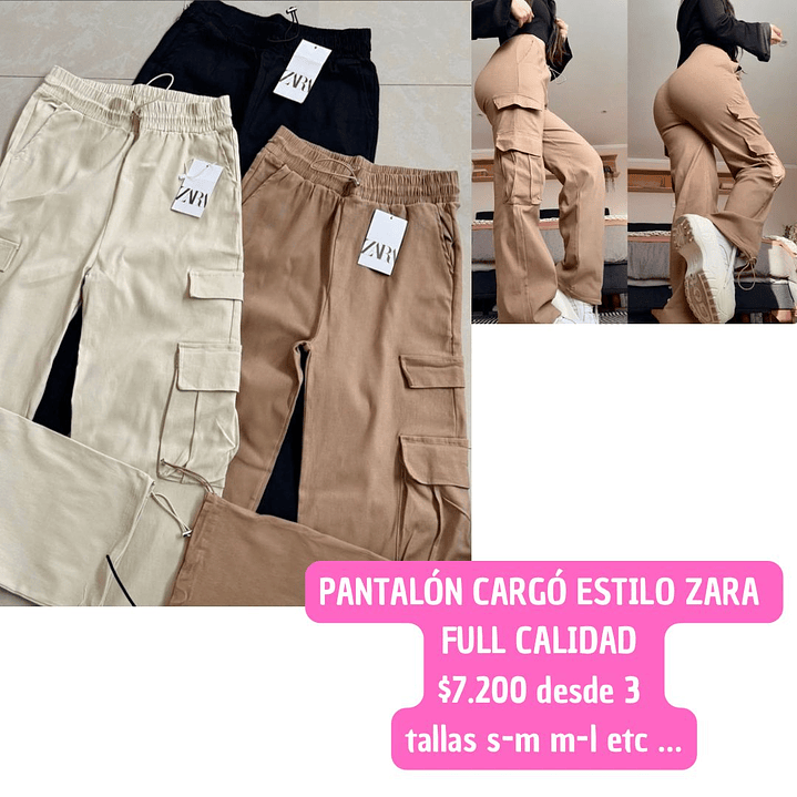 PANTALON CARGO ESTILO ZARA(3unid) 1