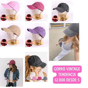 GORRA VINTAGE TENDENCIA (5UNID)