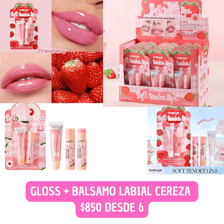 BALSAMO+BRILLO CEREZA (6 UNID) 1