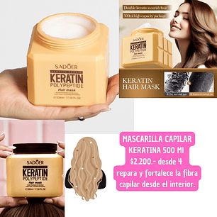MASCARILLA CAPILAR KERATINA 500 ML (4 UNID)