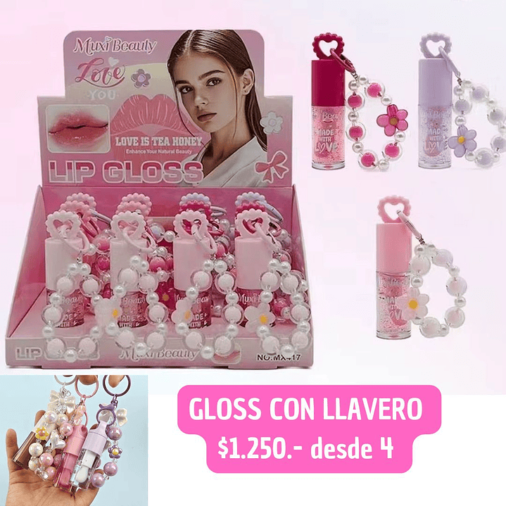 GLOSS LLAVERO MEDIANO (4 UNID) 1