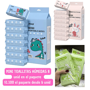 MINI TOALLITAS HUMEDAS 8PCS (6UNID)
