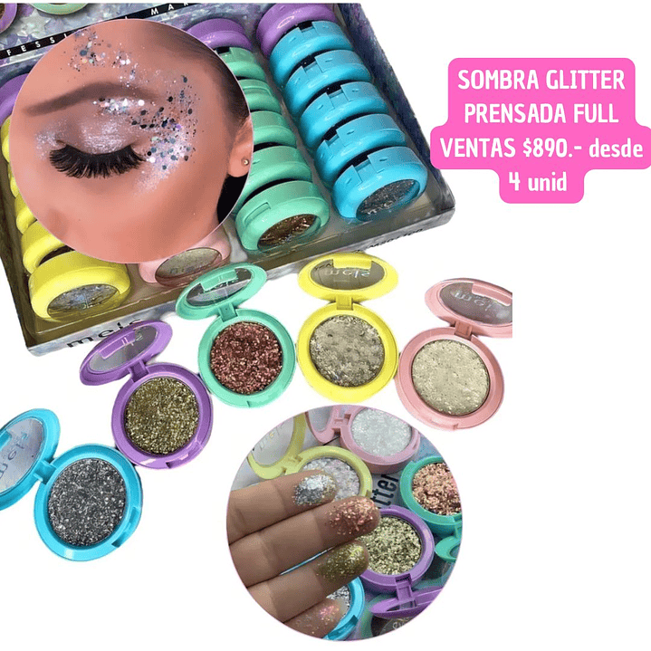 SOMBRA PRENSADA GLITTER TENDENCIA (4UNID) 1