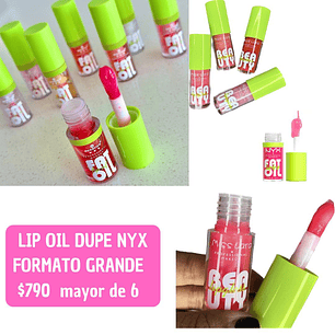 LIP OIL DUPE NYX FORMATO GRANDE (6UNID)