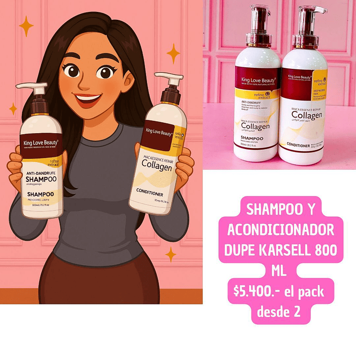 SHAMPOO Y ACOND. ESTILO KARSELL COLAGENO ( 4 UNID TOTAL) 1