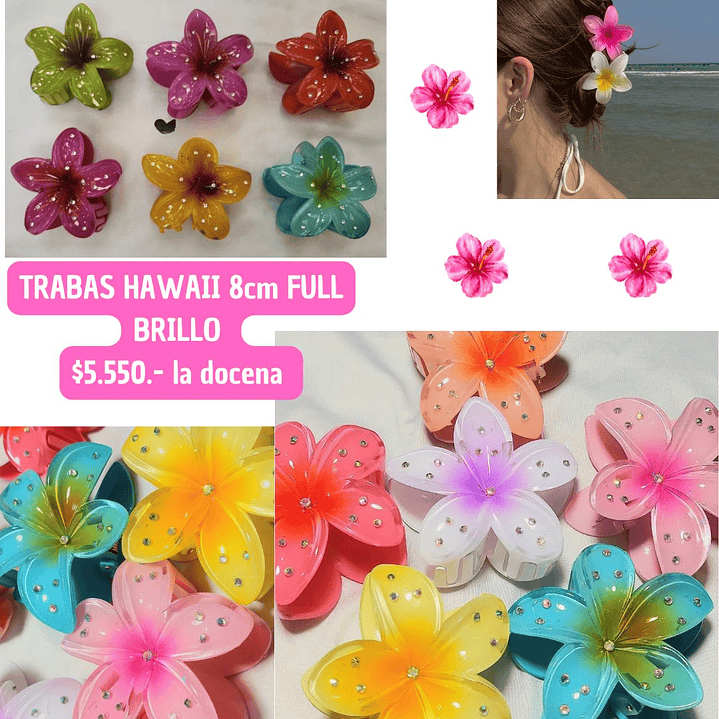 TRABA HAWAII 8 CM FULL BRILLO (DOCENA) 1