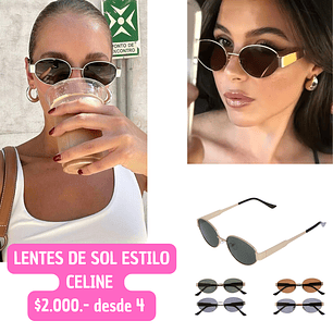 LENTES DE SOL ESTILO CELINE(4UNID)