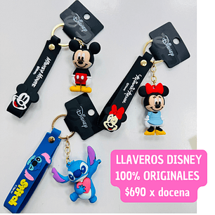 LLAVEROS DISNEY ORIGINALES (DOCENA)