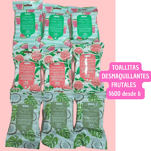TOALLITAS DESMAQUILLANTES FRUTAS (6UNID)