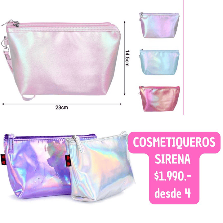 COSMETIQUEROS SIRENA (4UNID) 1