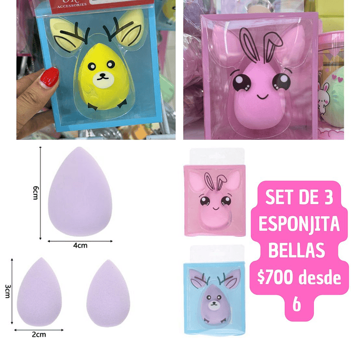 SET DE 3 ESPONJITAS (6 UNID) 1