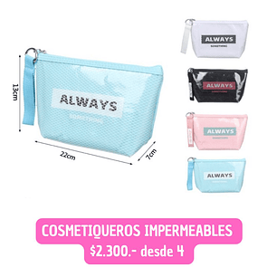 COSMETIQUEROS IMPERMEABLES (4UNID)